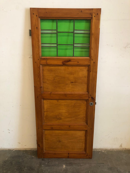 Binnendeur met glas in lood 76cm x 189,8cm