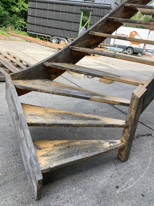 Trap Rubberwood kwartdraai