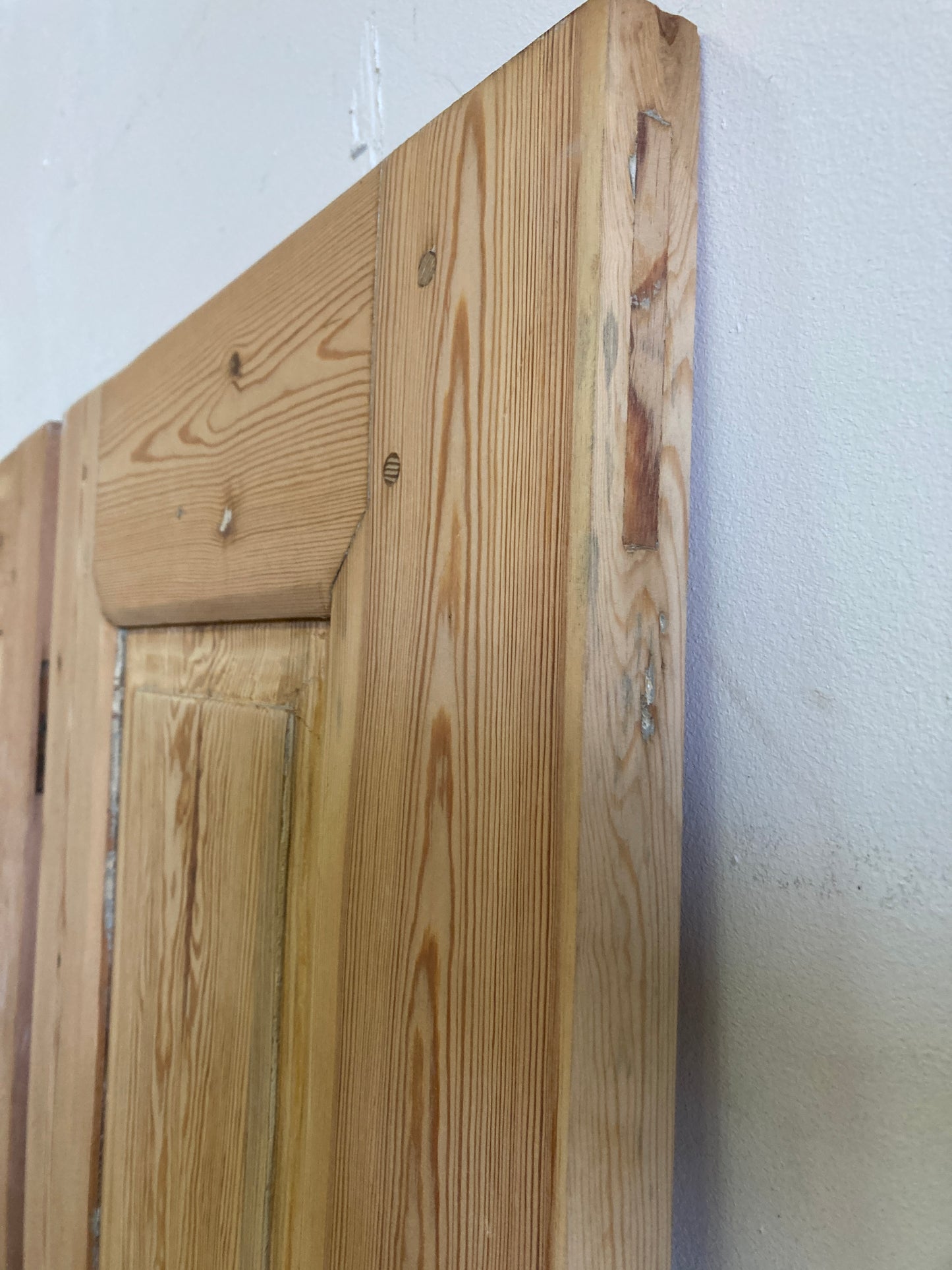 Dubbele houten binnendeur - afgeschuurd (198 x 56)
