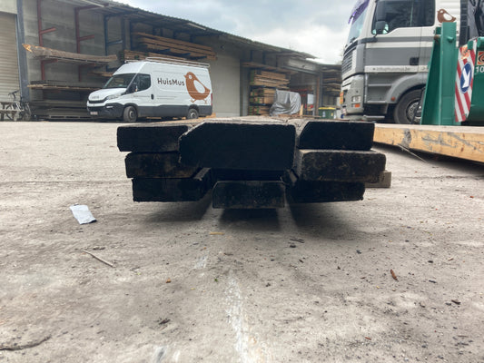 Vurenhouten balken (badders) 18 x 7cm