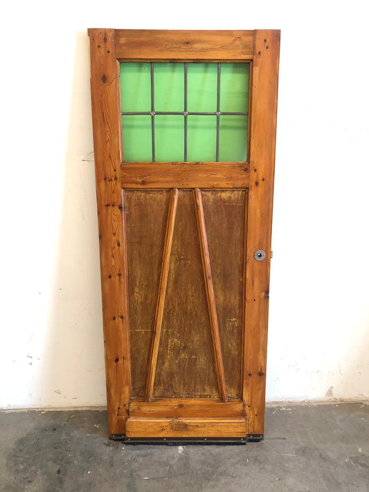 Binnendeur met glas in lood 78,2cm x 189,5cm