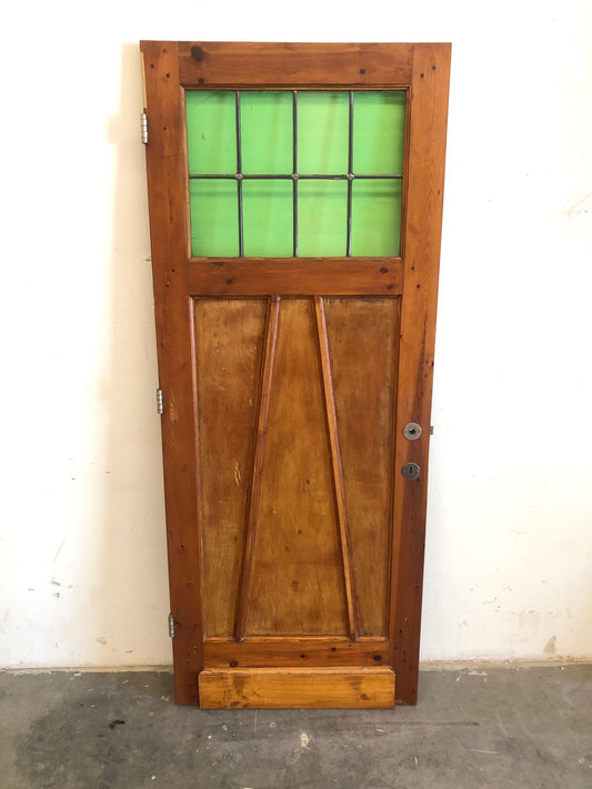 Binnendeur met glas in lood 76cm x 189,3cm