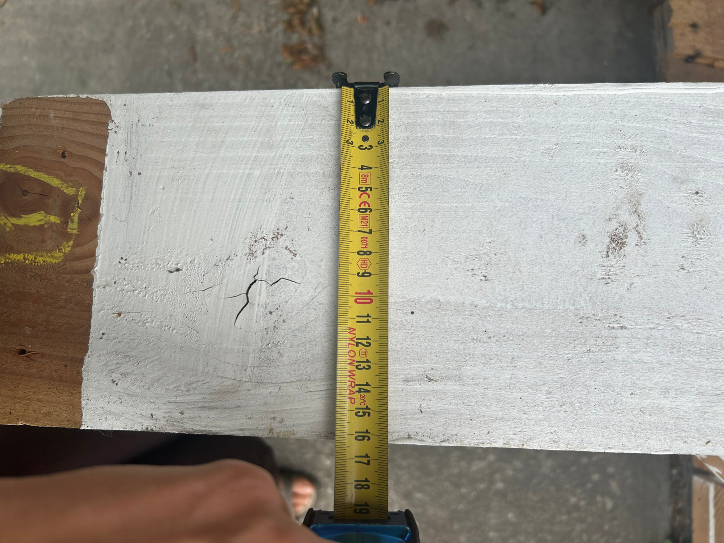 Douglas balken 16,5 x 6,5 cm x 4 m (wit geverfd)