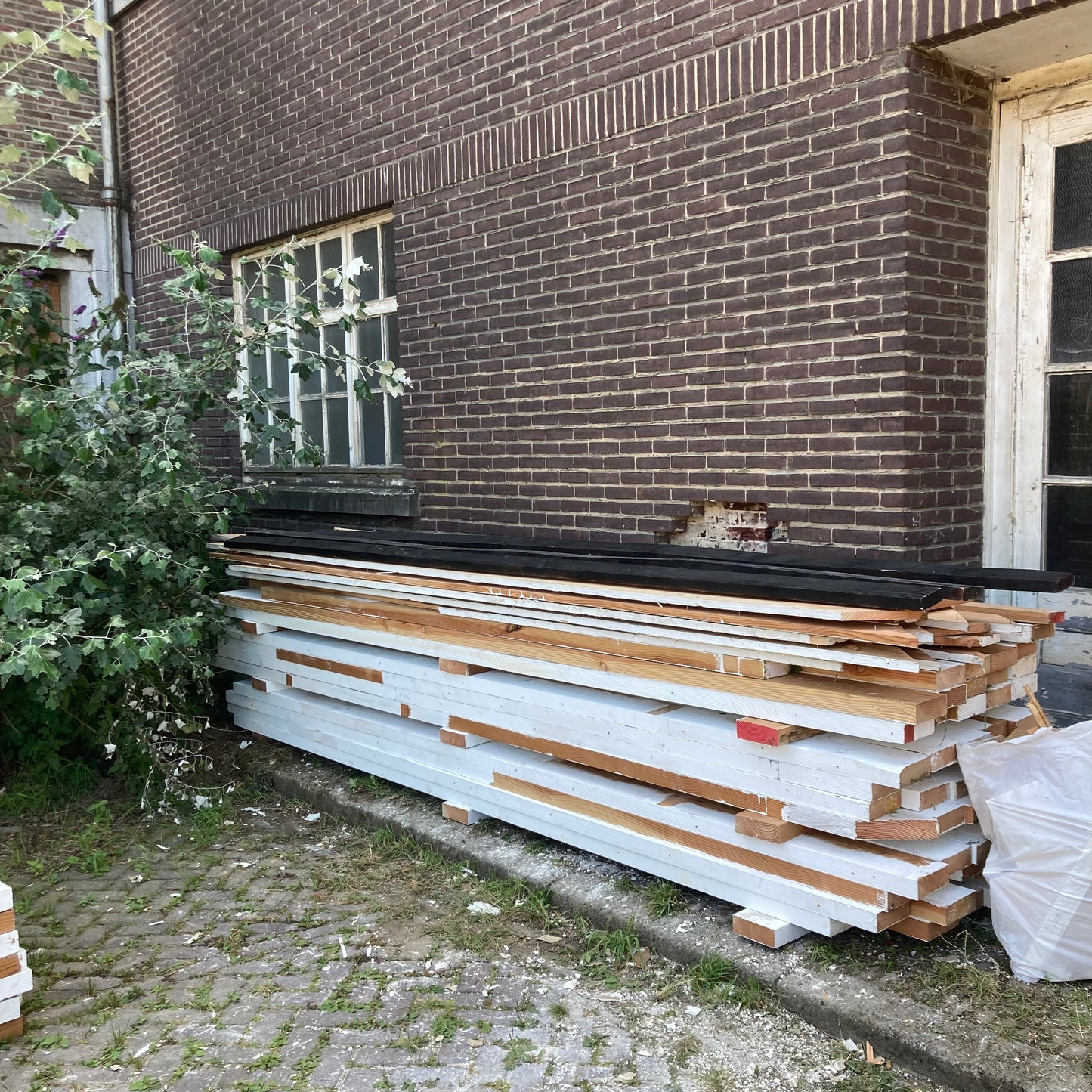 Douglas balken 16,5 x 6,5 cm x 4 m (wit geverfd)