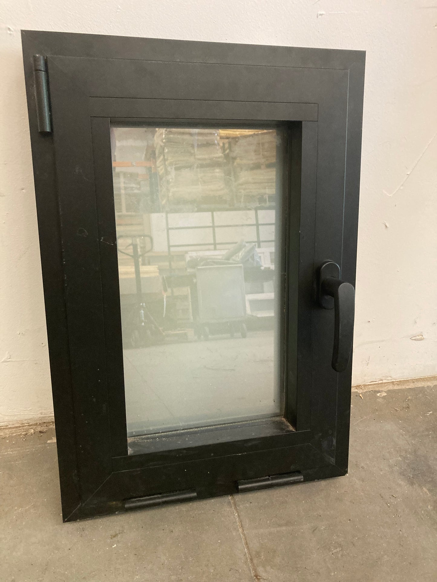 Enkel Raam - ALU - Zwart - mat glas