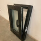 Enkel Raam - ALU - Zwart - mat glas
