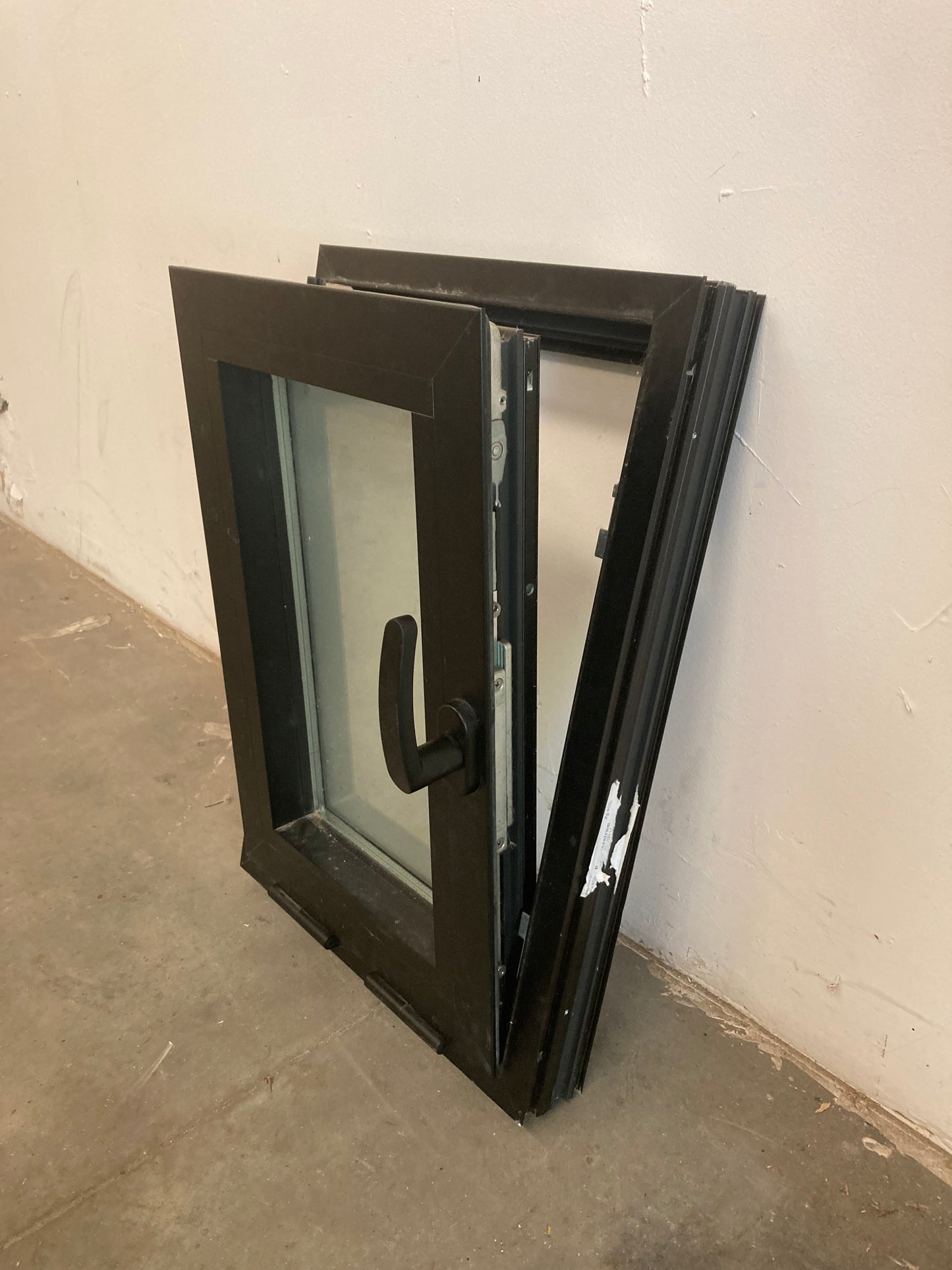 Enkel Raam - ALU - Zwart - mat glas