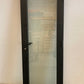 Buitendeur met glas - ALU - Zwart - met vliegenraam