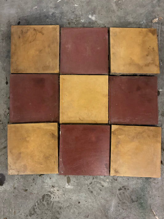 Cementtegels 20x20cm Geel / Rood