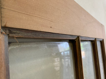 Houten binnendeur met glas - afgeschuurd (205 x 81)