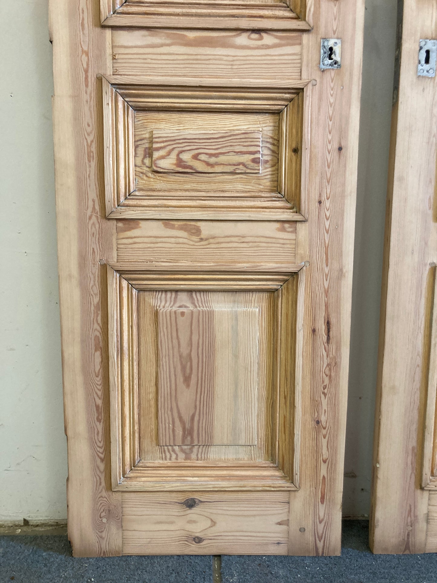 Dubbele houten binnendeur - afgeschuurd (198 x 56)