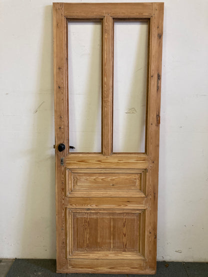 Houten binnendeur met venster- afgeschuurd (219 x 85)