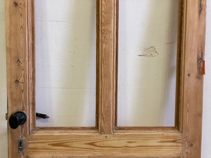 Houten binnendeur met venster- afgeschuurd (219 x 85)