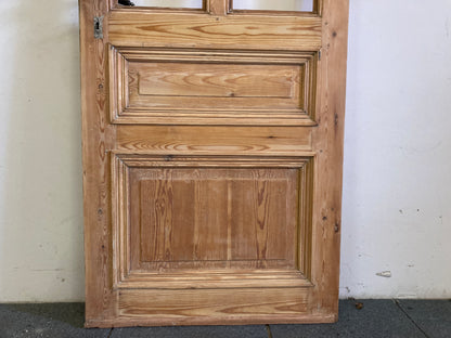 Houten binnendeur met venster- afgeschuurd (219 x 85)