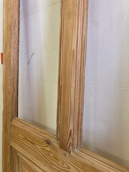 Houten binnendeur met venster- afgeschuurd (219 x 85)