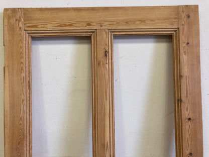 Houten binnendeur met venster- afgeschuurd (219 x 85)